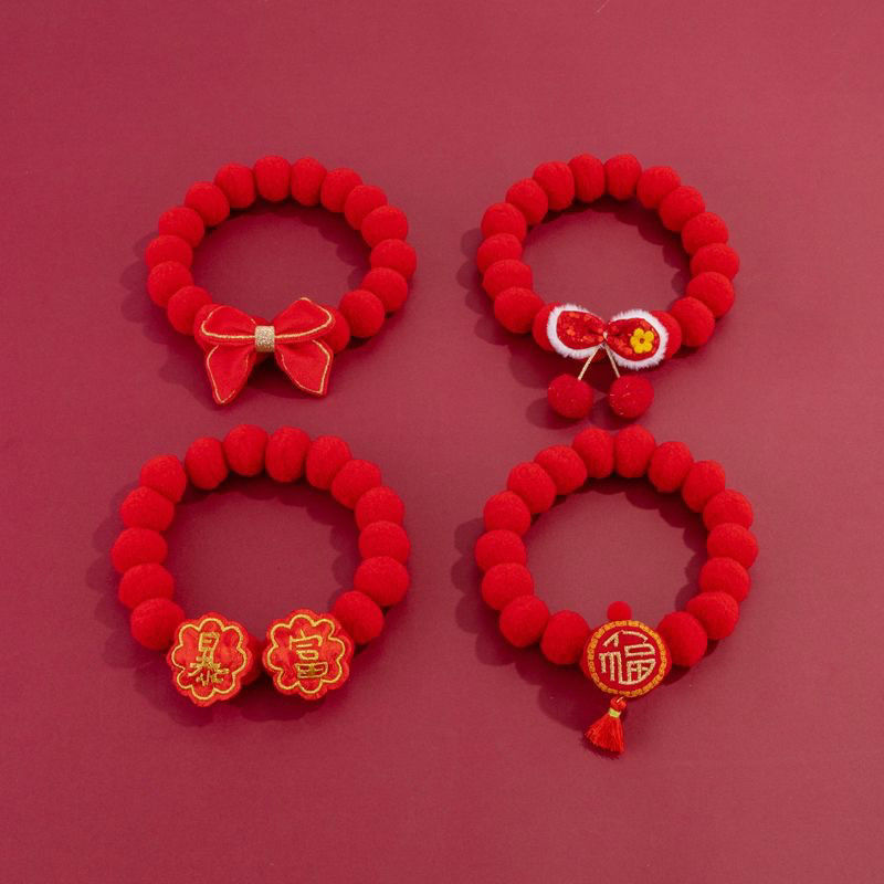 애완동물 새해 칼라 고양이 봄 축제 스카프 모피 공 칼라 귀여운 종 새해 빨간색 축제 개 장식