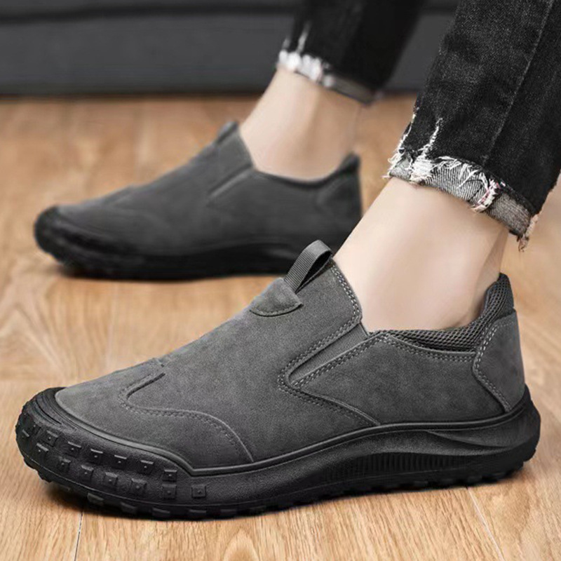 Men's Casual Outdoor Work Shoes, Low-Top, Waterproof, Non-Slip, Wear-Resistant, Slip-On, Comfortable Outdoor Work Shoes
