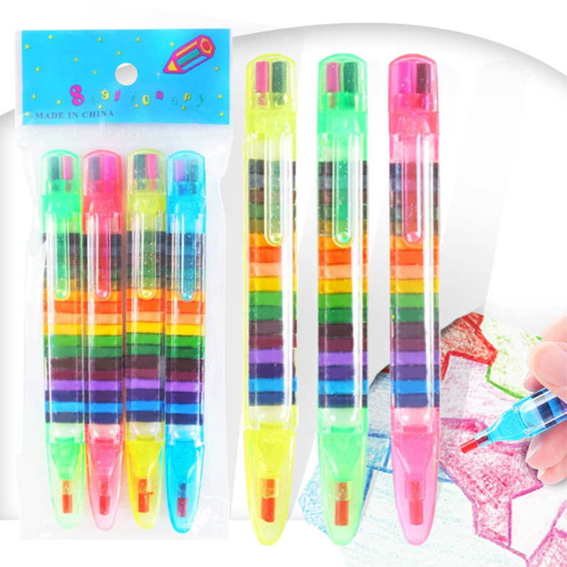 Cross Border 20 Color Painting Crayon Children's DIY Colored Pen suit Art Graffiti Creative Rainbow Crayon Coloring Brush