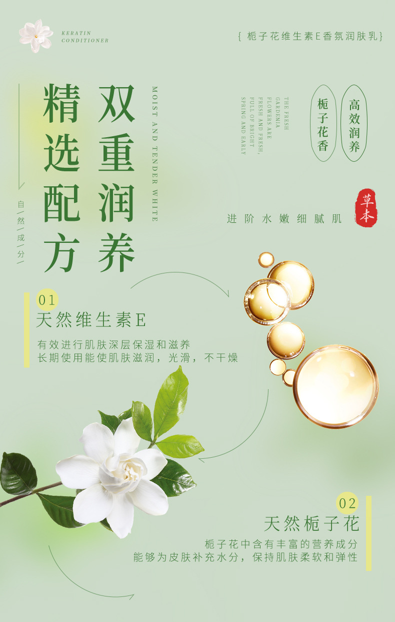 Gardenia Vitamin E Scented Body Lotion Moisturizing Full Body Care 300ml specifications