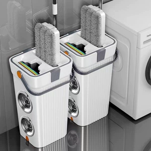 Скретч Lazy Mop Home One Mop Clean Комната влажная и сухая плоская швабляная швабляная шваблина Hong Hong