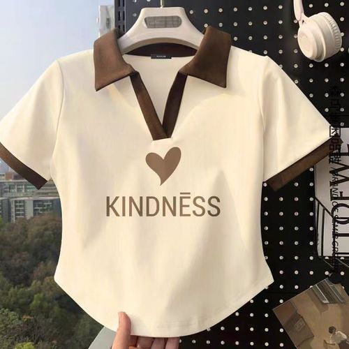 Children's Summer POLO Collar T-shirt Pure Cotton Retro Style Fitted Comfortable Top