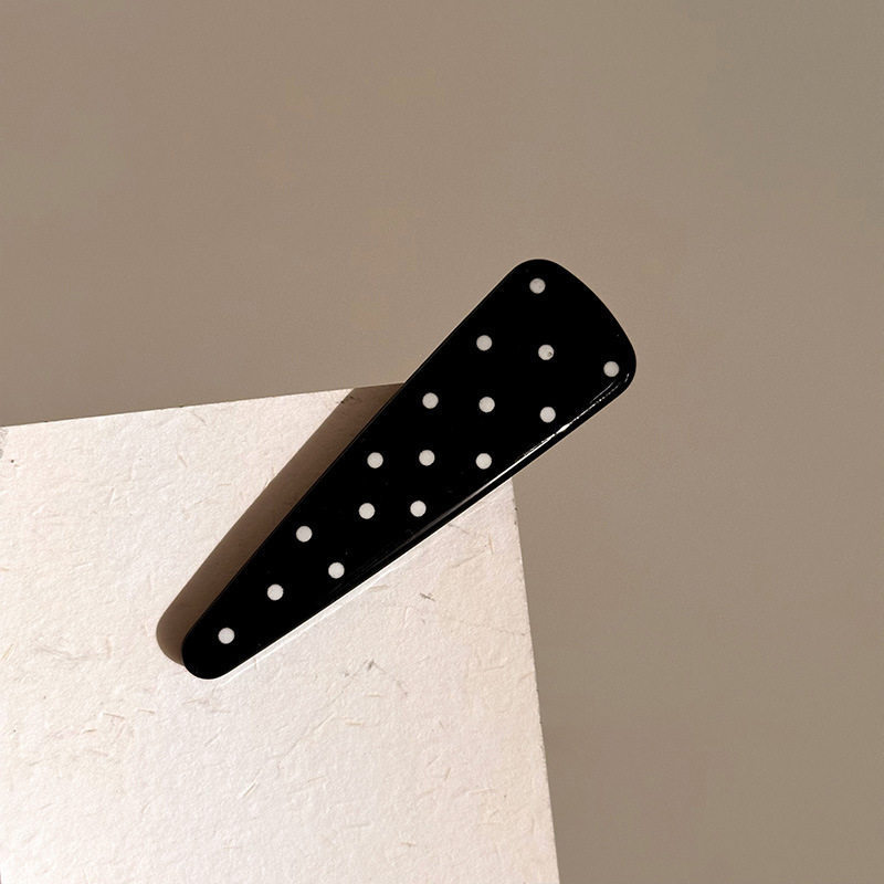 3# 검은색 물방울 무늬 머리핀 약 5.7cm