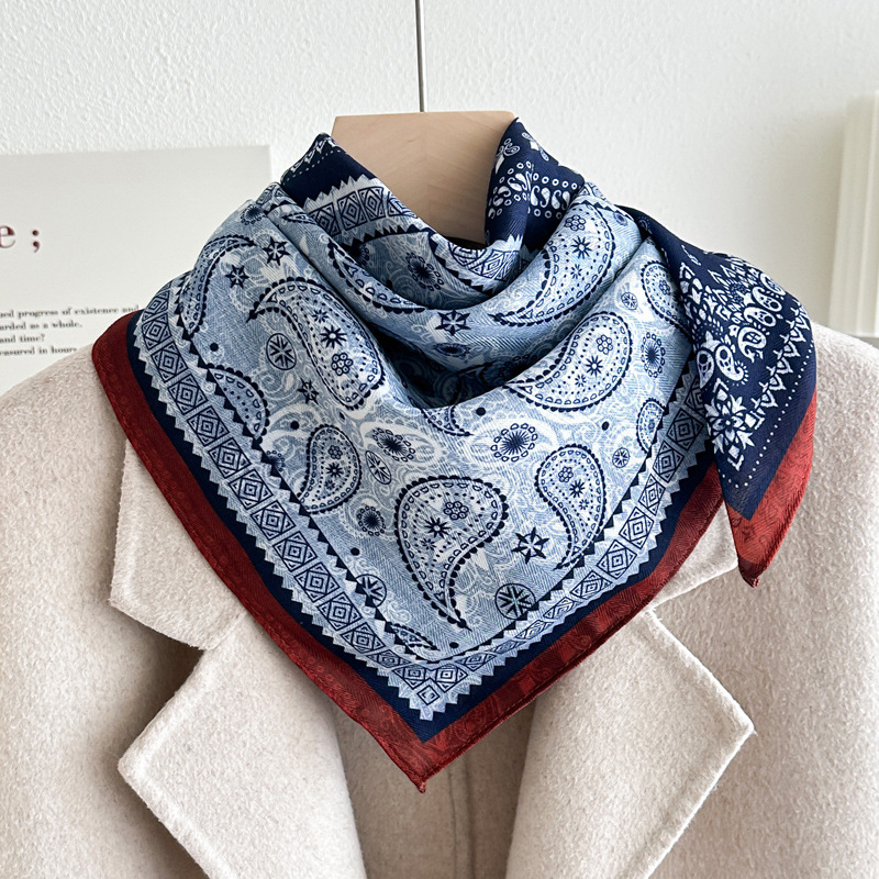 투톤 페이즐리 - 블루 & 화이트