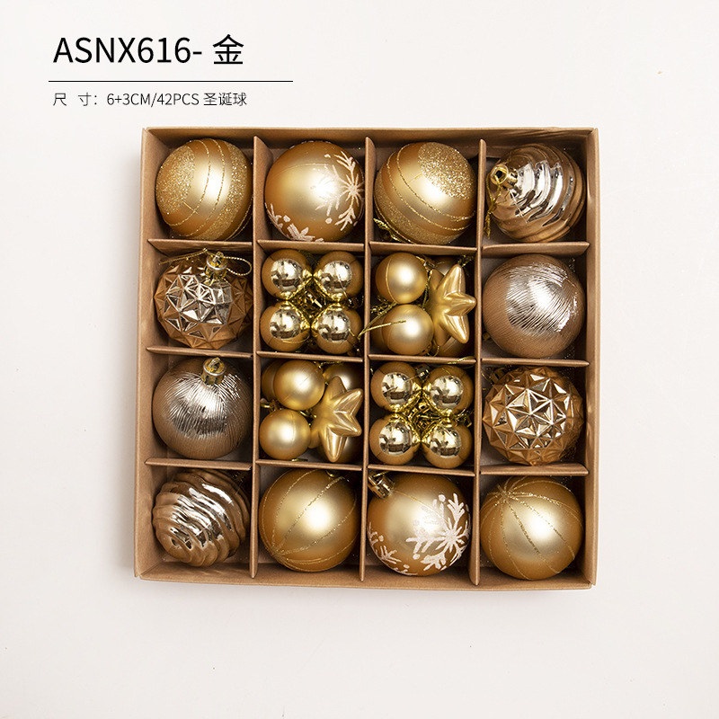 Bola de Navidad árbol de Navidad adornos de decoración colgante de bola de colores accesorios de material de Navidad DIY decoración de Navidad al por mayor