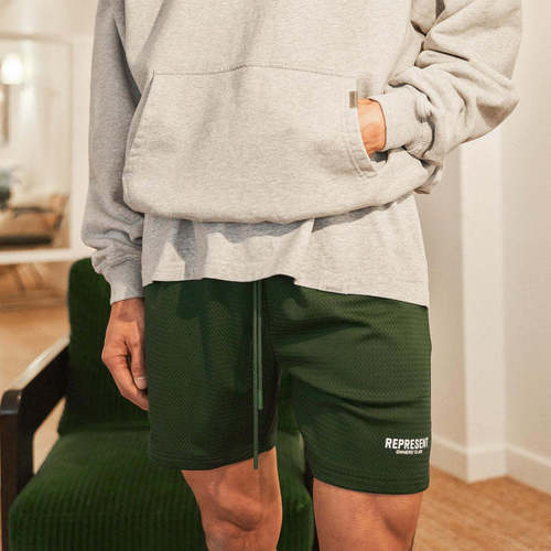 Shorts, American men's quarter basketball pants, running mesh training pants, moisture-wicking, sweat-wicking, quick-drying, fitness trendy shorts
