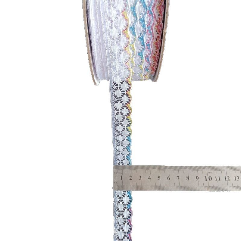 Spot al por mayor de 2 cm de ancho de encaje bicolor ropa sombrero DIY accesorios de encaje