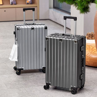 New luggage case women's aluminum frame luggage men's large capacity suitcase sturdy and durable student password box boarding box