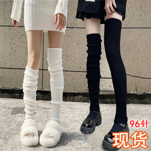 Spring and autumn long tube knitted socks women's autumn and winter long warm lolita knee piled socks jk socks leg set hot girl