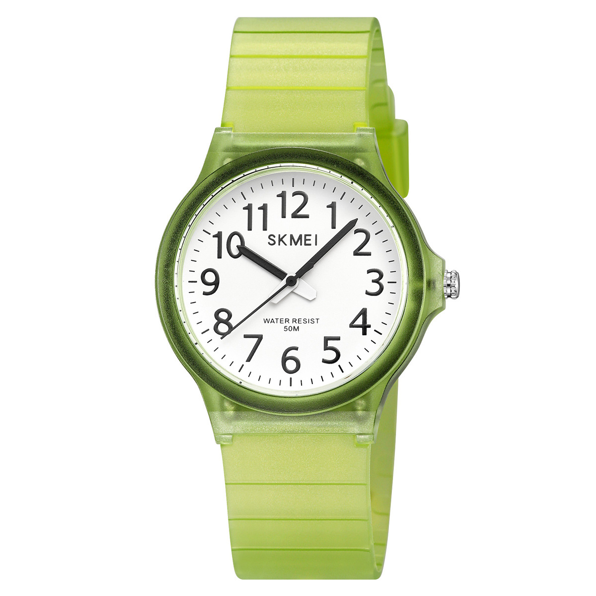 Momento Meins viento reloj de estudiantes color gelatina 50 metros reloj impermeable silencioso reloj de examen para hombres y mujeres reloj