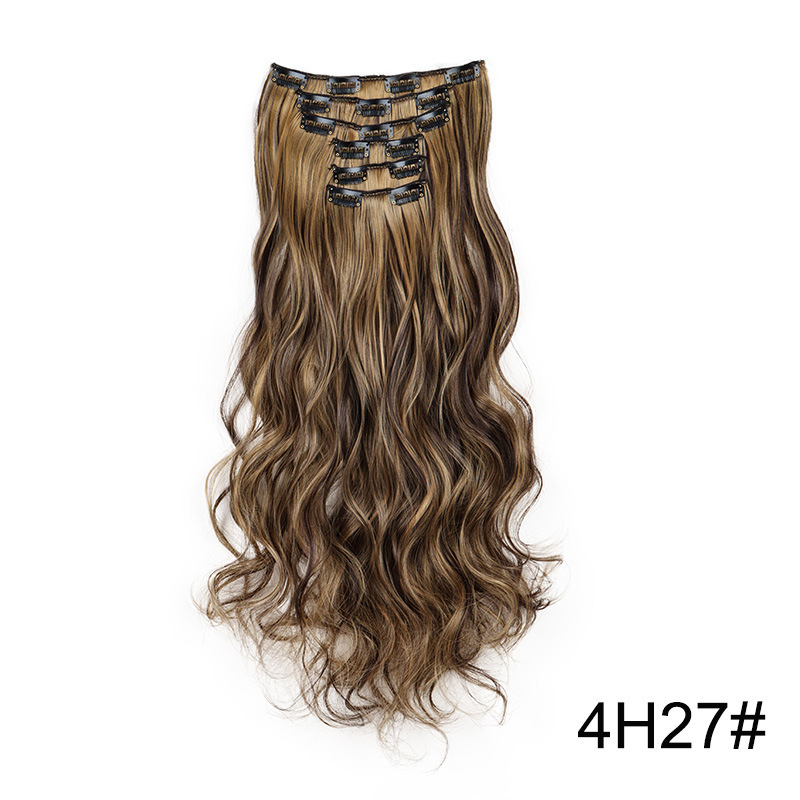 假发片女 接发片6件套 欧美16卡子发长卷发现货Curly Wig|undefined