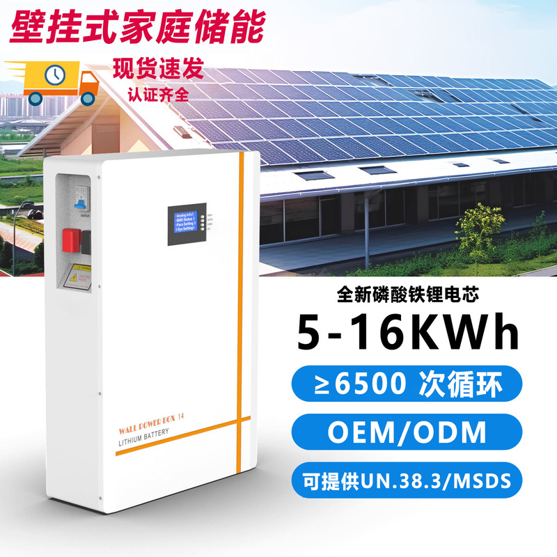 跨境外贸壁挂式家庭储能电池51.2v300Ah光伏15kwh磷酸铁锂A品电芯|undefined