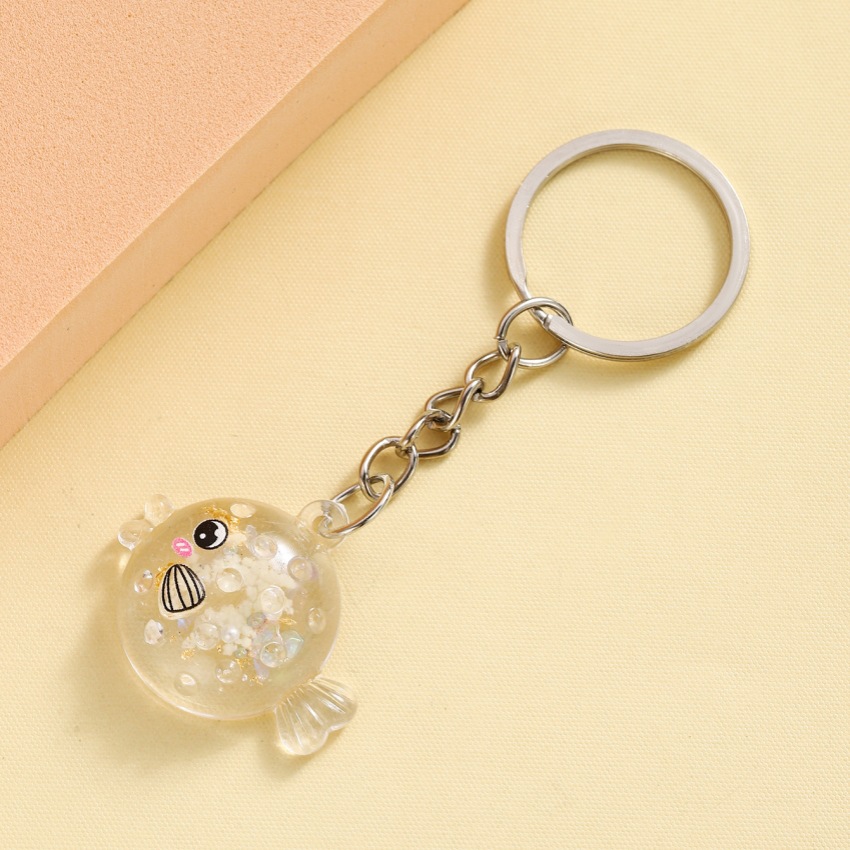 9g Weight Keychain Classification 1 Piece Quantity Daily Occasion Resin Material Fish Pattern Unisex Gender Cute Style 1 Piece Cute Fish Resin Unisex Keychain 5
