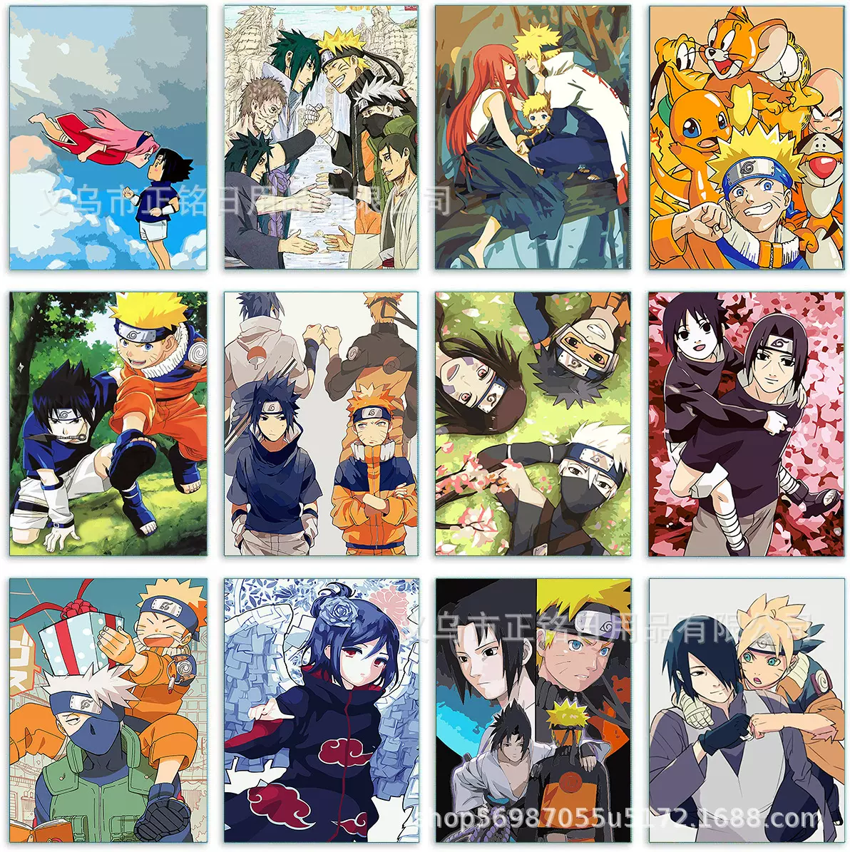 DIY外贸新款钻石画圆钻满钻火影忍者钻石绣装饰画 速卖通亚马逊热