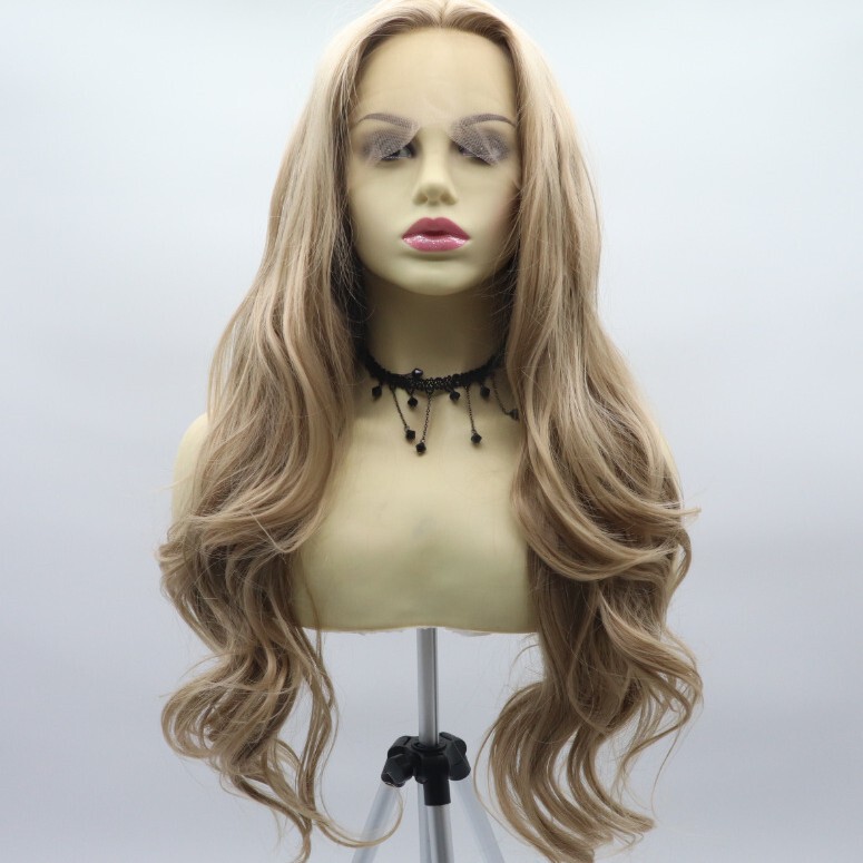 Women's wig 13*3 front lace synthetic high-temperature fiber long curly wavy 28-inch wig Women's wig 13*3 front lace synthetic high-temperature fiber long curly wavy 28-inch wig