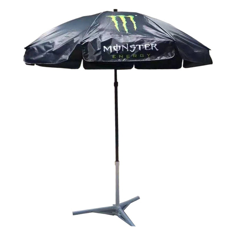 Sombrilla publicitaria personalizable, protección UV, soporte de sombrilla resistente al viento, sombrilla para exteriores para exportación, LOGO, resistente a los rayos UV, engrosada.