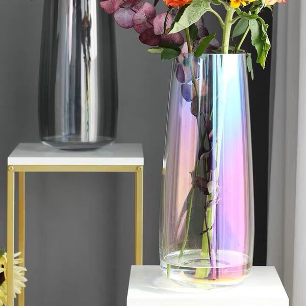 Glass transparent big flowerpot for living room