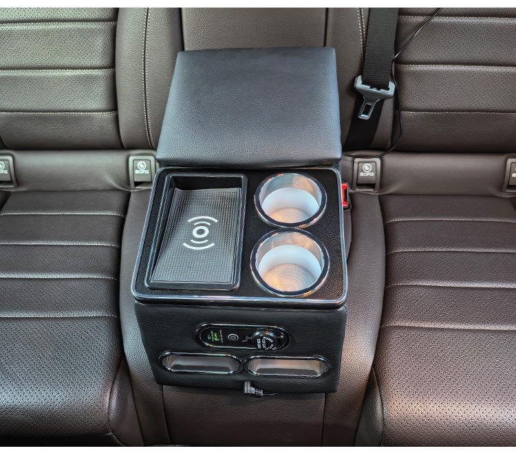 Universal Rear Seat Center Armrest Storage Box Organizer for Trucks, Cars, Suvs, Second Row
