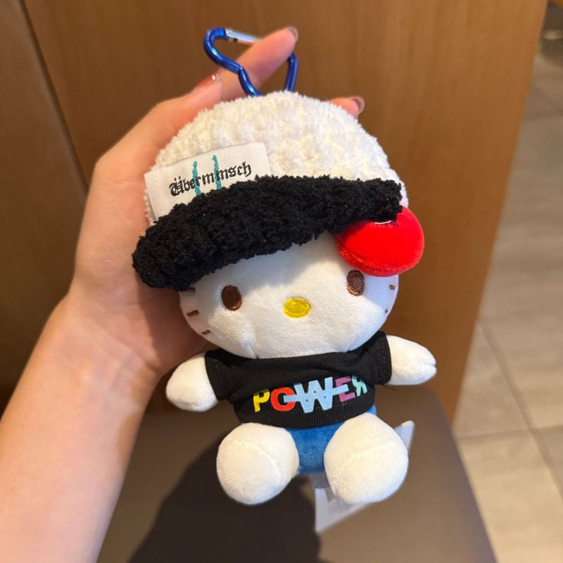 正版kt挂件HelloKitty三丽鸥毛绒公仔玩偶钥匙扣可爱包挂饰礼物|undefined