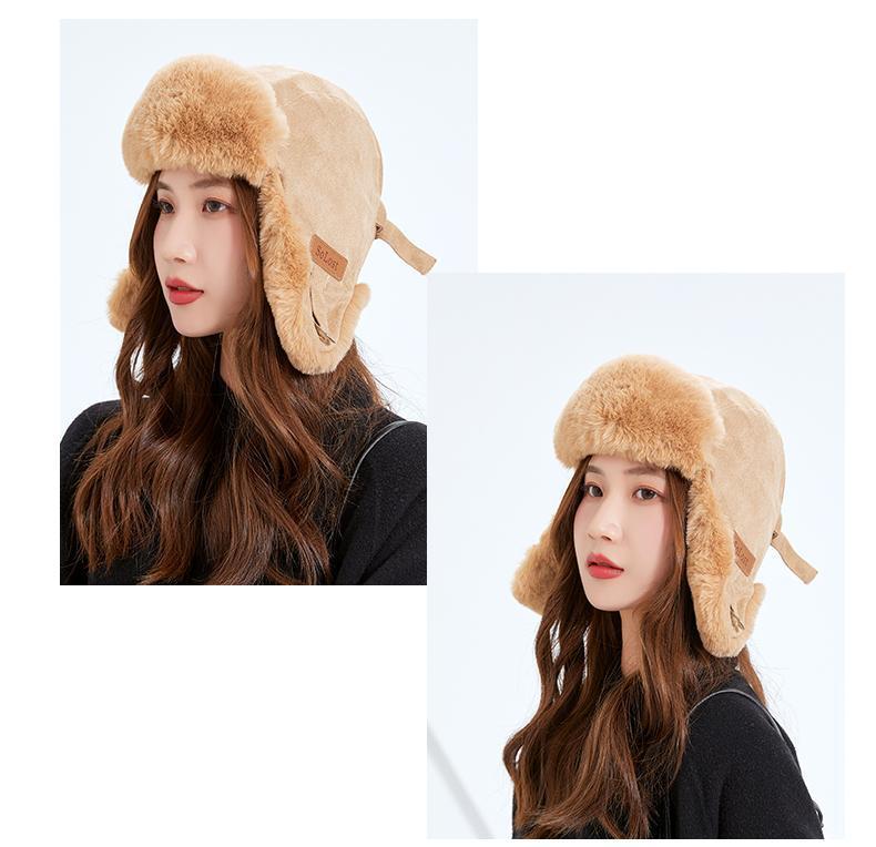 Sombreros para hombres y mujeres, otoño invierno, sombreros Lei Feng, felpa para hombres, protectores para los oídos de invierno, calidez espesa, piloto a prueba de viento_voghion.com