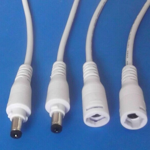 批量供应DC带扣插头公母对接音频适配器5.5*2.1面板灯/灯条插头