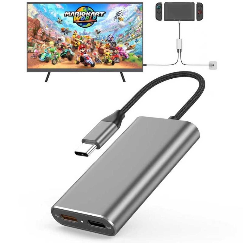 2-in-1 2Nd Generation Docking Station Ar Smart Glasses Converter for Mobile Phones, Computers, and Switch Game Consoles with Type-C Expansion