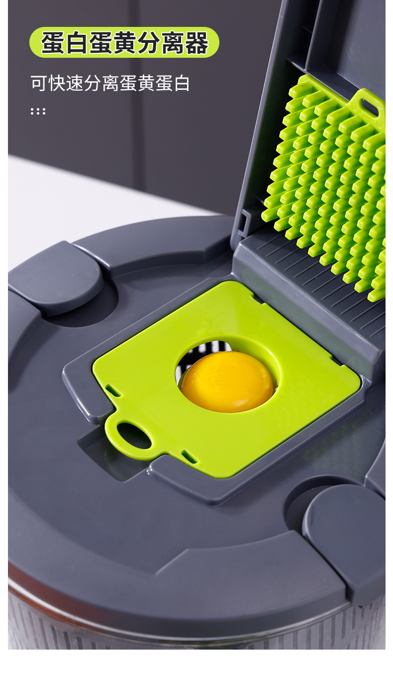 Vegetable Dehydrator and Chopper 2-in-1 Colander Vegetable Cutter Multifunctional Shredder Slicer Manual Vegetable and Fruit Salad Maker for Home Kitchen