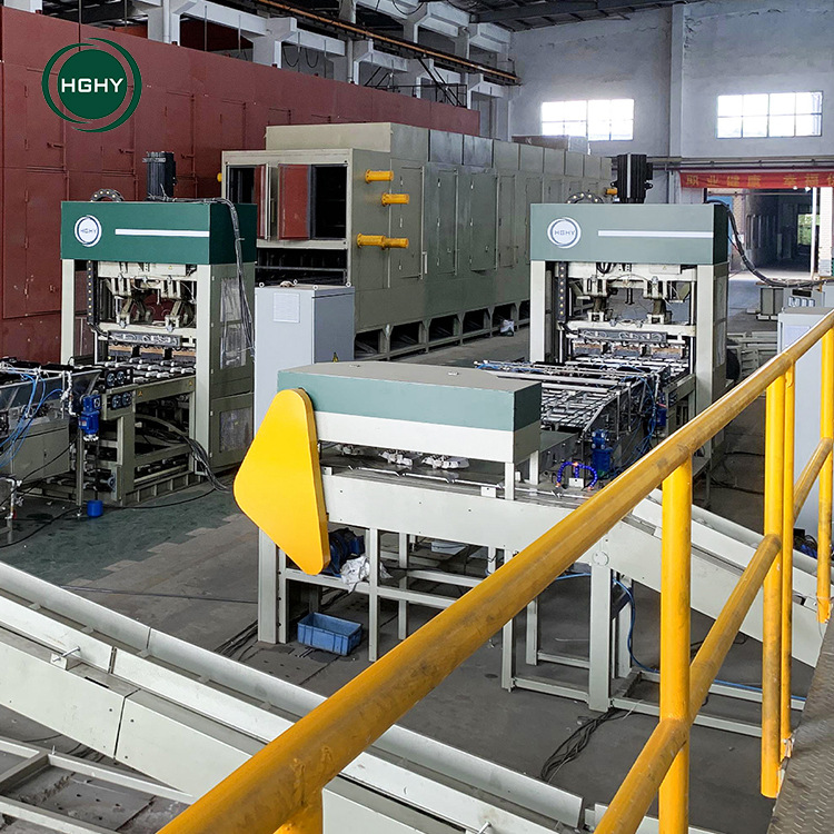 全自动在线热压高效专为蛋盒制造机 自动输送 自动热压系统