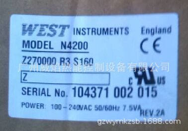 【实物】N4200 Z270000R3S160温控表英国西方west