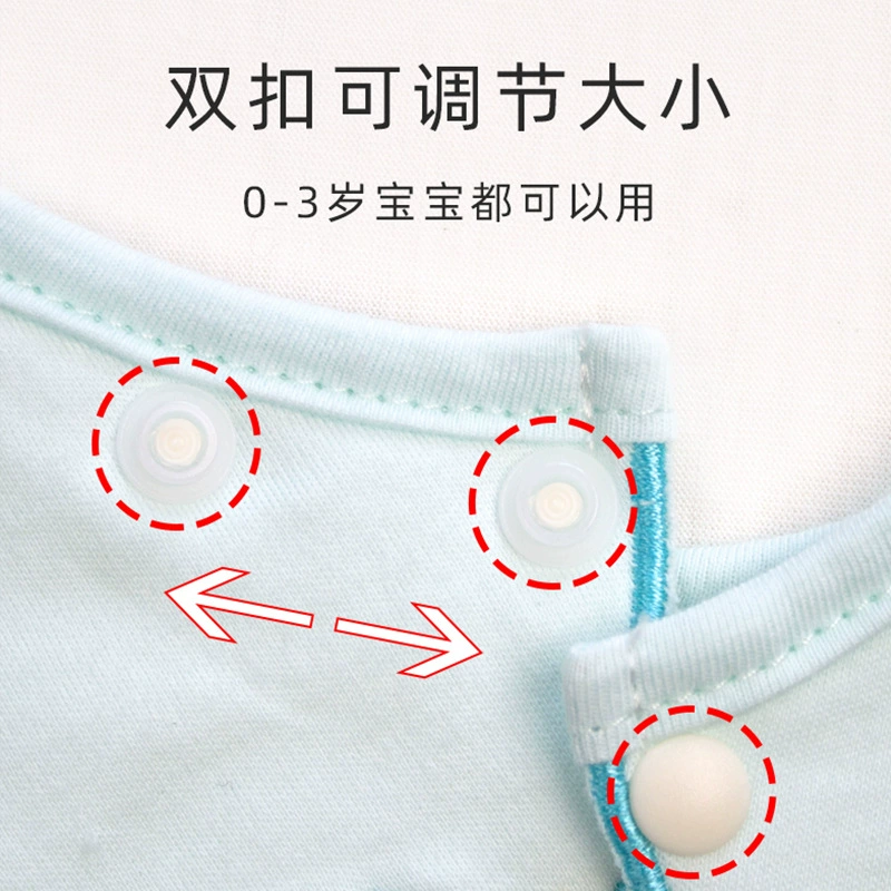 Cute children's eating bib, cotton tape, waterproof scarf, with embroidery