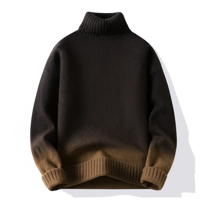 Демисезонный флис-кофточка из пряжи, oversize градиентный дизайн, толстый плюш, длина 60 см
