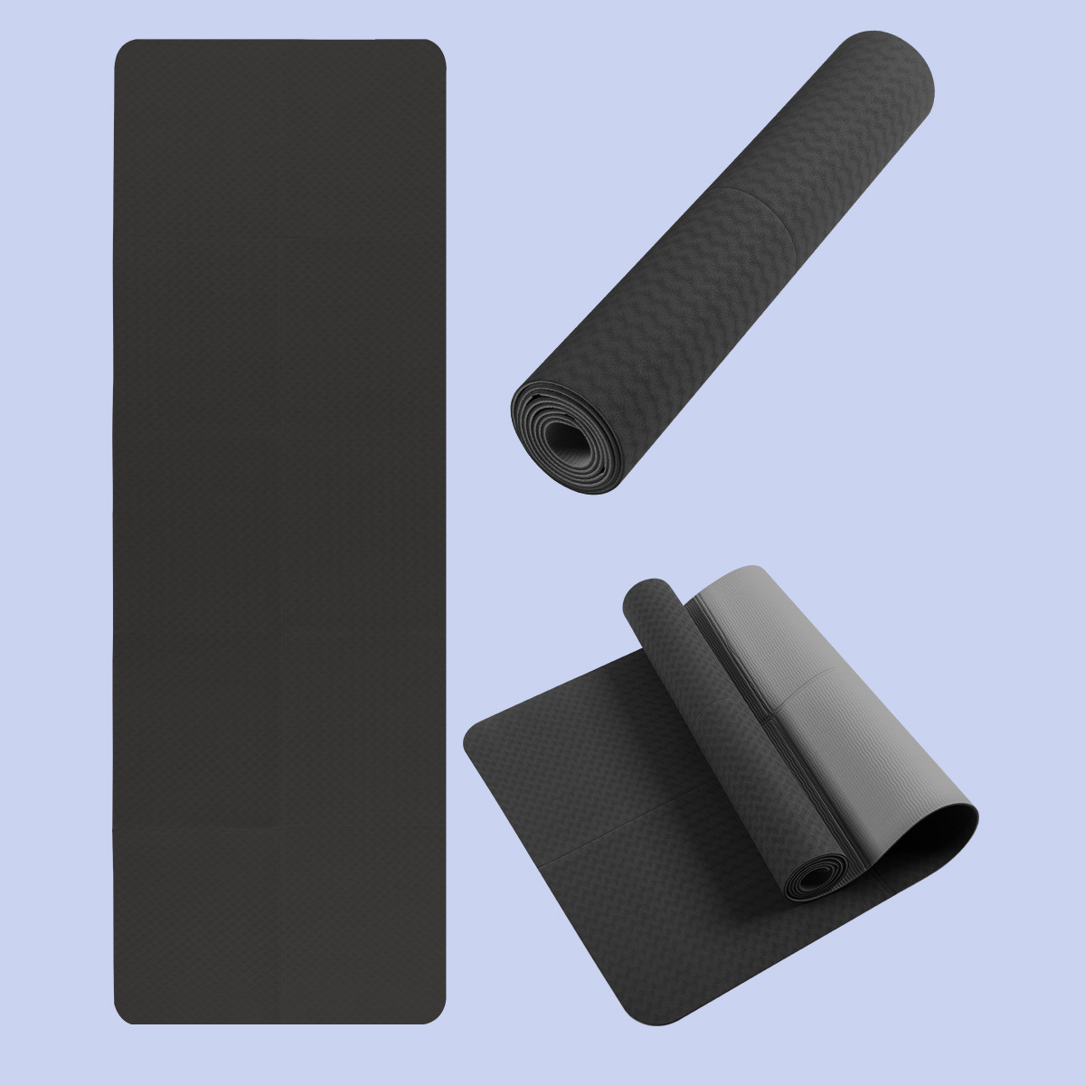 Pad de yoga plegable TPE, almohadilla plegable portátil, almohadilla deportiva se puede ampliar y engrosar, fábrica de fuente al por mayor