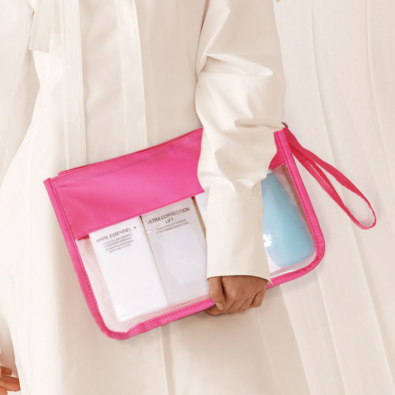 High-Looking New Pvc Transparent Waterproof Cosmetic Bag, Portable Travel Toiletry Bag, Snack Bag, Cross-Border Exclusive Supply, in Stock