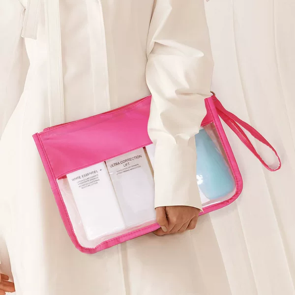High-Looking New Pvc Transparent Waterproof Cosmetic Bag, Portable Travel Toiletry Bag, Snack Bag, Cross-Border Exclusive Supply, in Stock