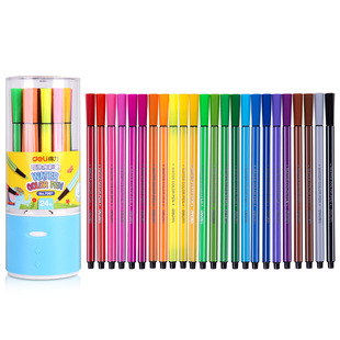 Deli 7067 Watercolorful Pen, Colorfulful 24-Colorful Washable Watercolorful Pen, Kidsren's Painting Pen, Stationery