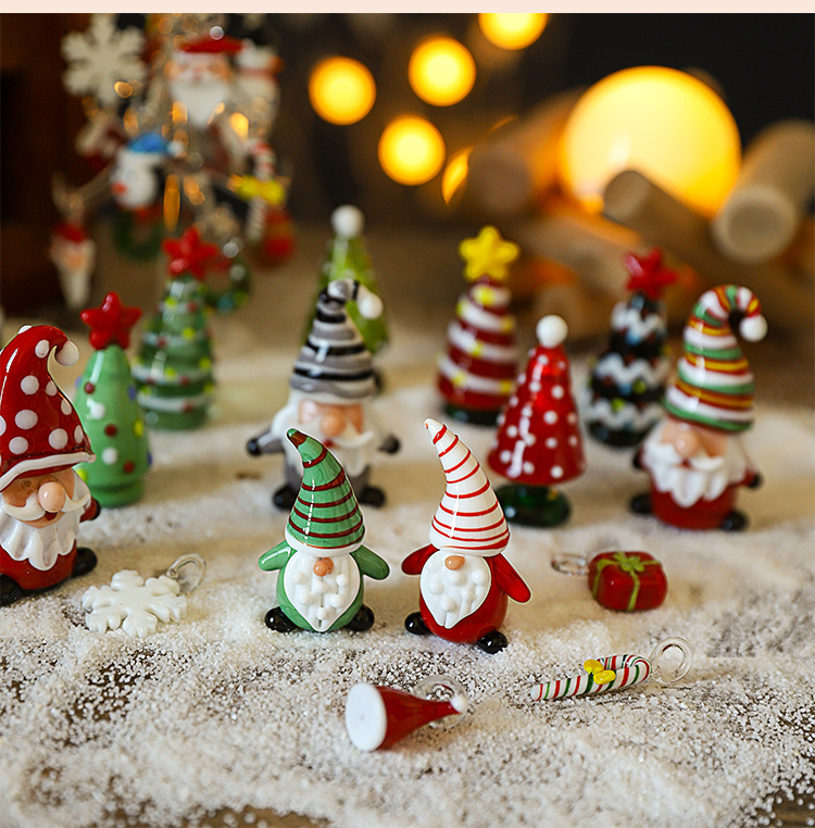 Casual, Elegant, Cute Style Christmas Casual Elegant Cute Christmas Tree Glass Holiday Daily Selfie Decorations Table Decoration