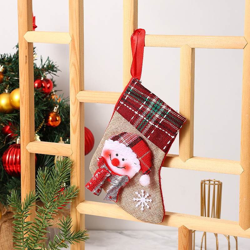 新しいクリスマス装飾用品サンタクロース靴下クリスマスツリーペンダントクリスマス靴下プレゼント袋クリスマスバッグ|undefined