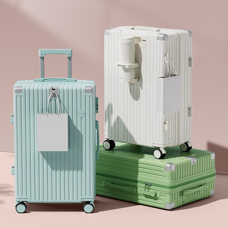 Maleta multifuncional 20 pulgadas ultra silenciosa maleta roja para hombres y mujeres, robusta y duradera, 24 contraseñas de viaje duradero