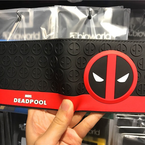 American cine y televisión de dibujos animados personaje patrón X-War policía Deadpool billetera de alta calidad de la PU billetera estudiante de dos veces billetera