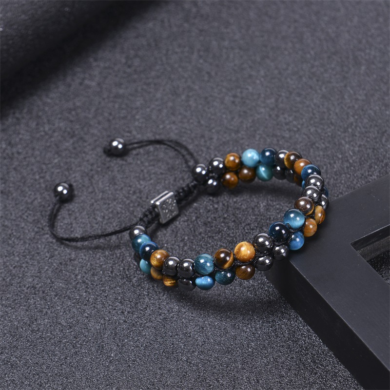 Fashion Gradient Color Natural Stone Beaded Bracelets 1 Piece display picture 2