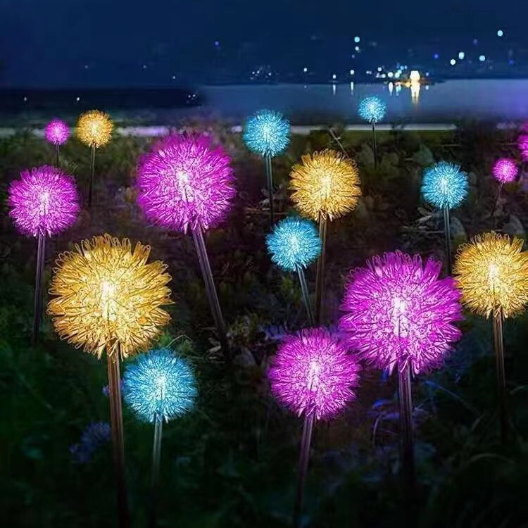 Floor Lamp creative dandelion lampshade plus engineering outdoor landscape lamp accessories new aluminum wire Burr ball wholesale