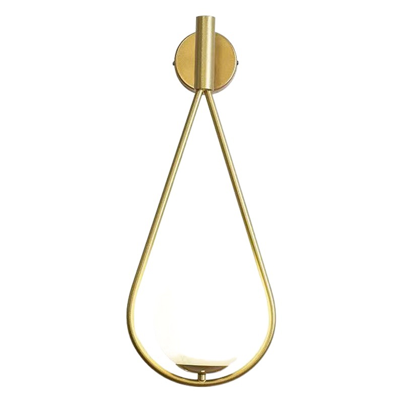 Nórdico post-moderno hierro forjado lámpara de pared de vidrio creativo moda sala de estar dormitorio decoración transfronteriza lámpara de pared pasillo escalera lámpara