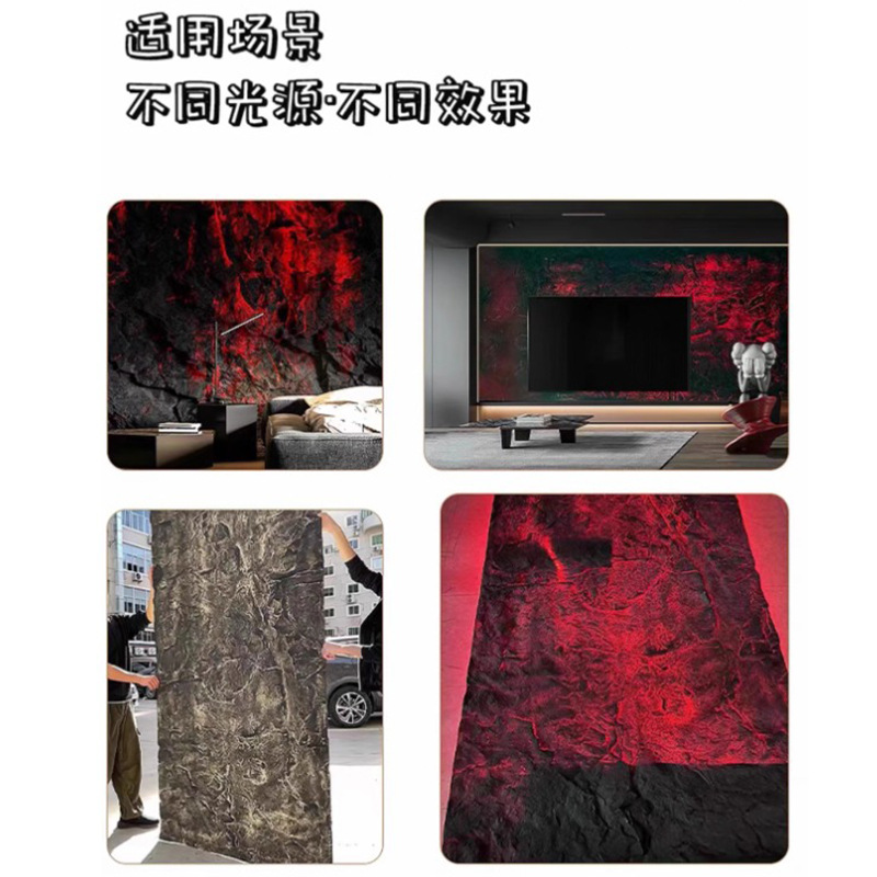 PU piedra translúcida roca volcánica material de piedra flexible ultrafina tablero de pared de roca de volumen de piedra pared de fondo de porcelana suave tablero translúcido de roca de Marte