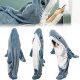 New Arrival Pajamas Shark Body Adult Super Soft Flannel Hoodie Women's Sleeping Bag Wearing Loose Version for Men