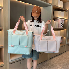 Gym bag cross-border expandable large-capacity travel bag dry and wet separation lightweight maternity bag student storage luggage bag