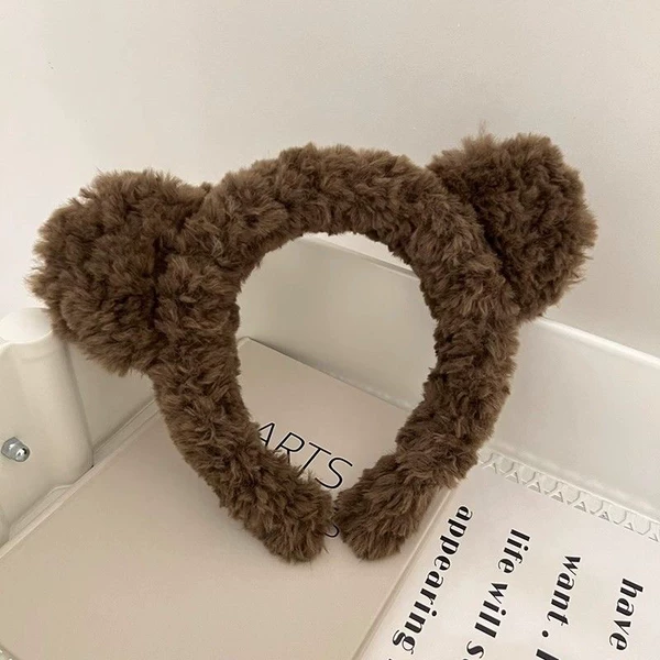 Bear ear hoop-coffee color