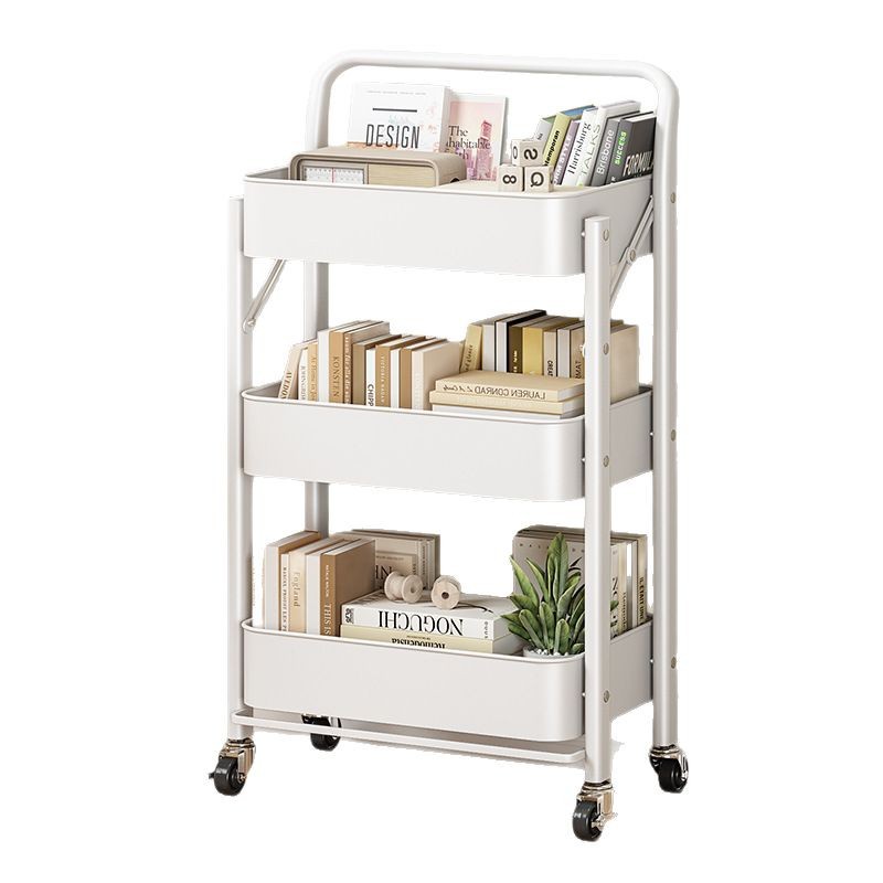 Estante para carro, estantería para sala de estar, piso, dormitorio, bocadillos, mochila simple plegable móvil, estante de almacenamiento y almacenamiento
