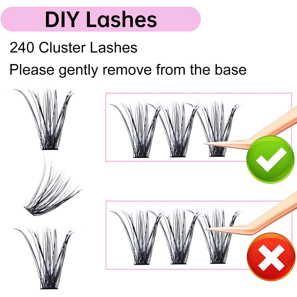 Fábrica Amazon 40D gran capacidad 240 paquete de clusters grueso libro de pestañas de injerto caliente