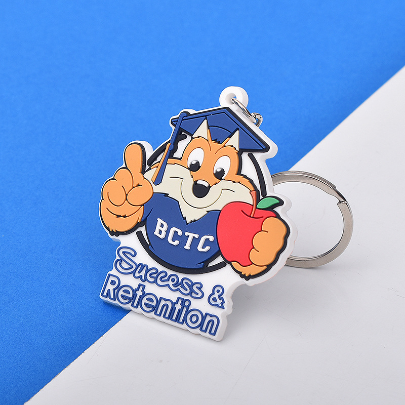 Factory Silicone Wristband Keychain Pvc Soft Rubber Key Ring Rubber Wrist Strap Bracelet Key Accessory Pendant Custom