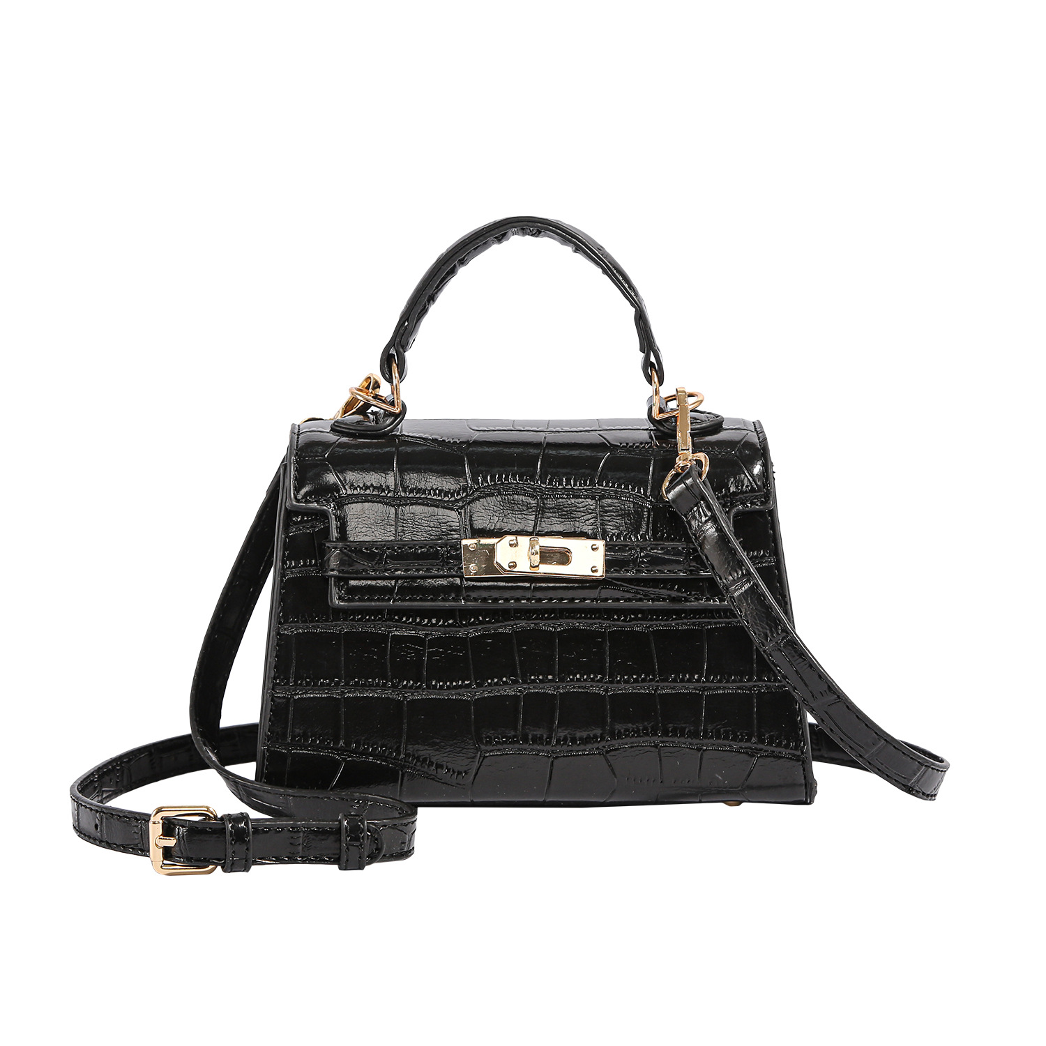 Los fabricantes venden directamente el nuevo bolso Kelly simple en 2025 con un bolso cuadrado pequeño y un bolso con patrón de cocodrilo.